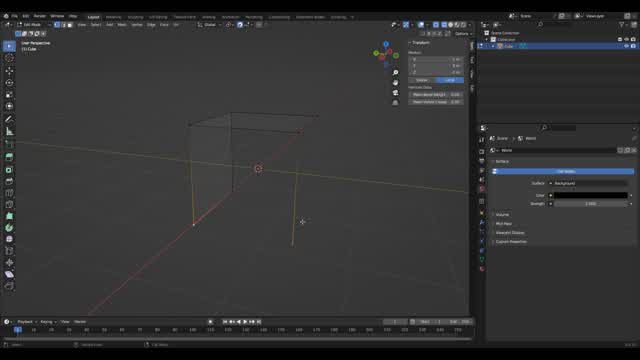 How to make a cube in Blender (fr/en)