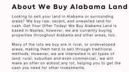 We Buy Alabama Land