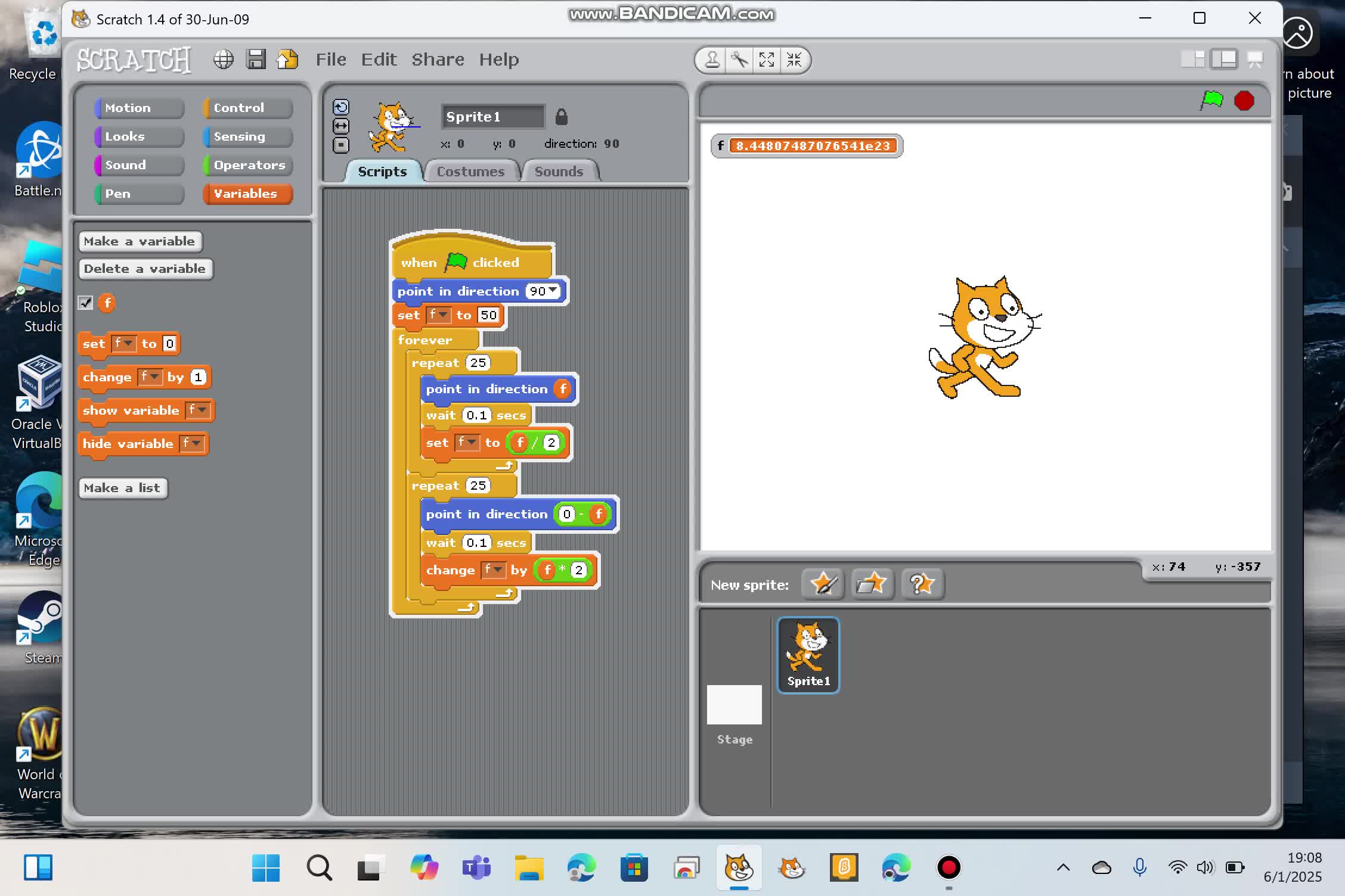 How to Make Scratch 1.4 Glitch!