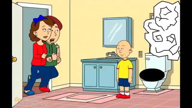 Caillou Blows Up The Toilet and Gets Grounded
