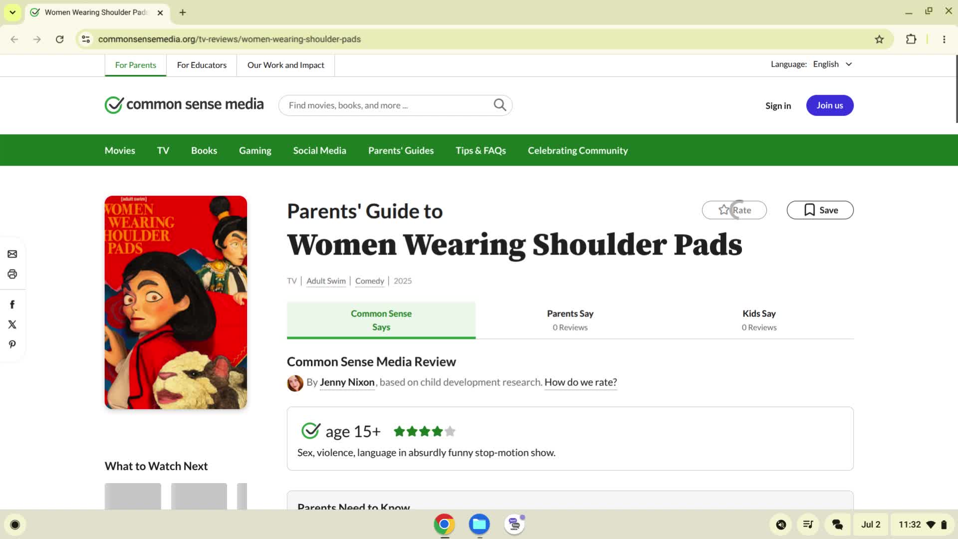 Women Wearing Shoulder Pads TV Review