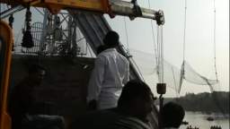 Video from the site of the collapse of a cable-stayed bridge in India