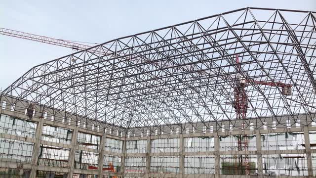 Steel structure roof construction