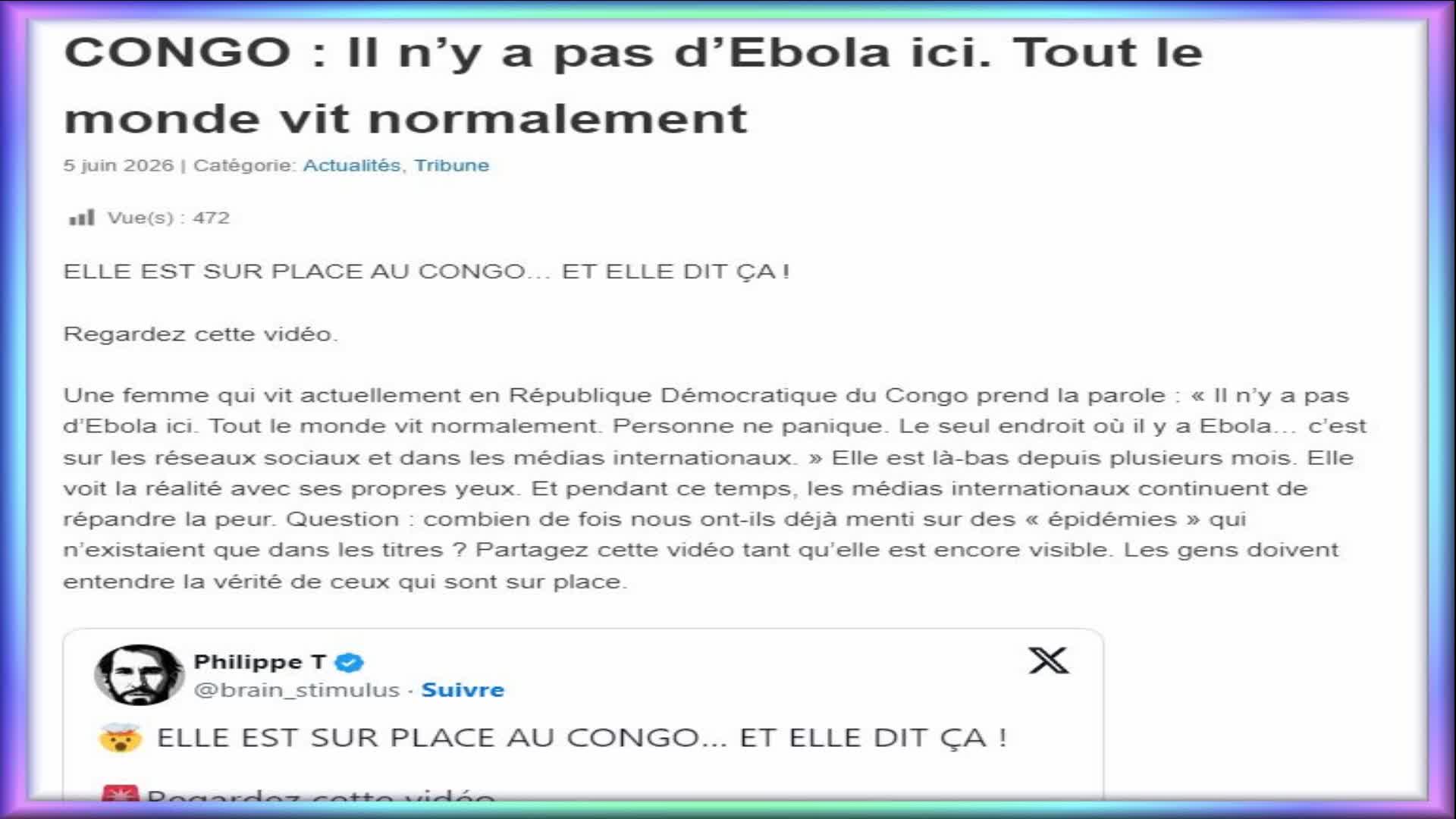 Le mensonge des médias français . Le mensonge des médias français .