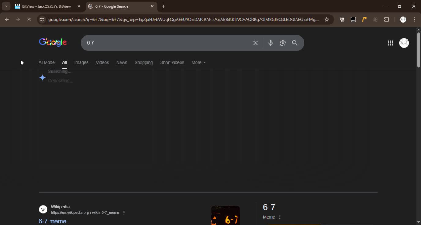 New Google Easter Egg (6 7)