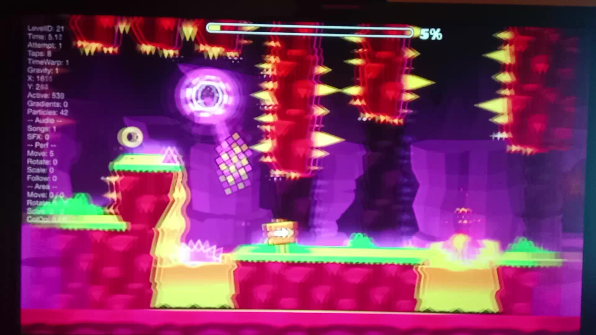 FINGERDASH-(GEOMETRY DASH) TEST VIDEO-#1