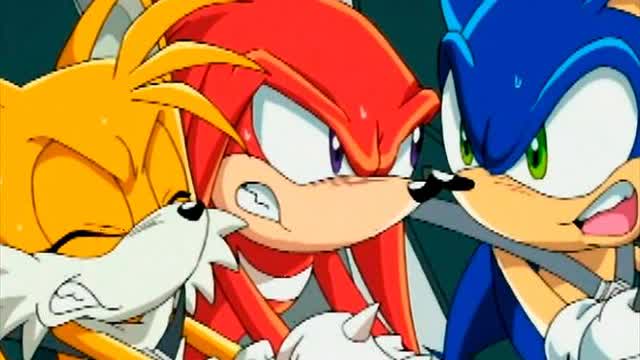 Sonic, Tails and Knuckles dancing!