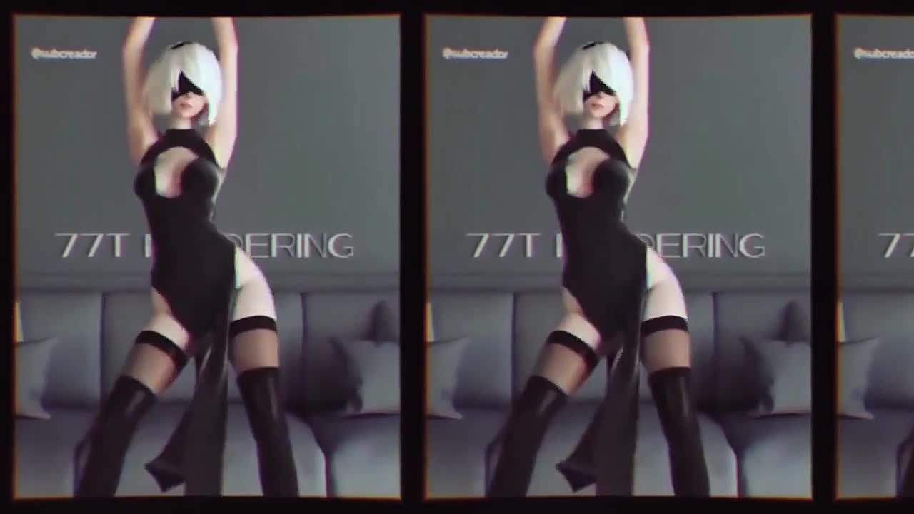 La 2B bailando bien sabroso por todo 1 minuto