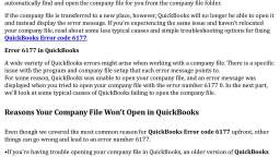 Fix the Error 6177 0 in QuickBooks Desktop