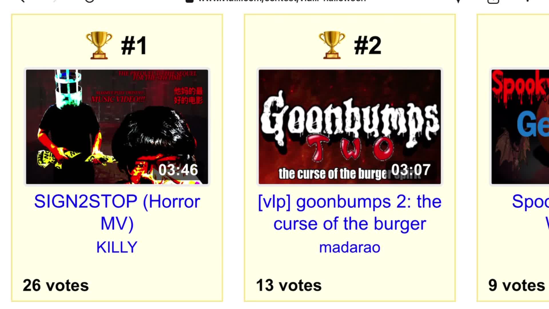 (A Vidlii Halloween Contest Winners) [Leaked]