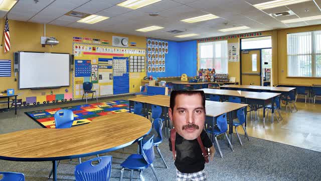 Freddie Mercury bullies Willem Dafoe in elementary school