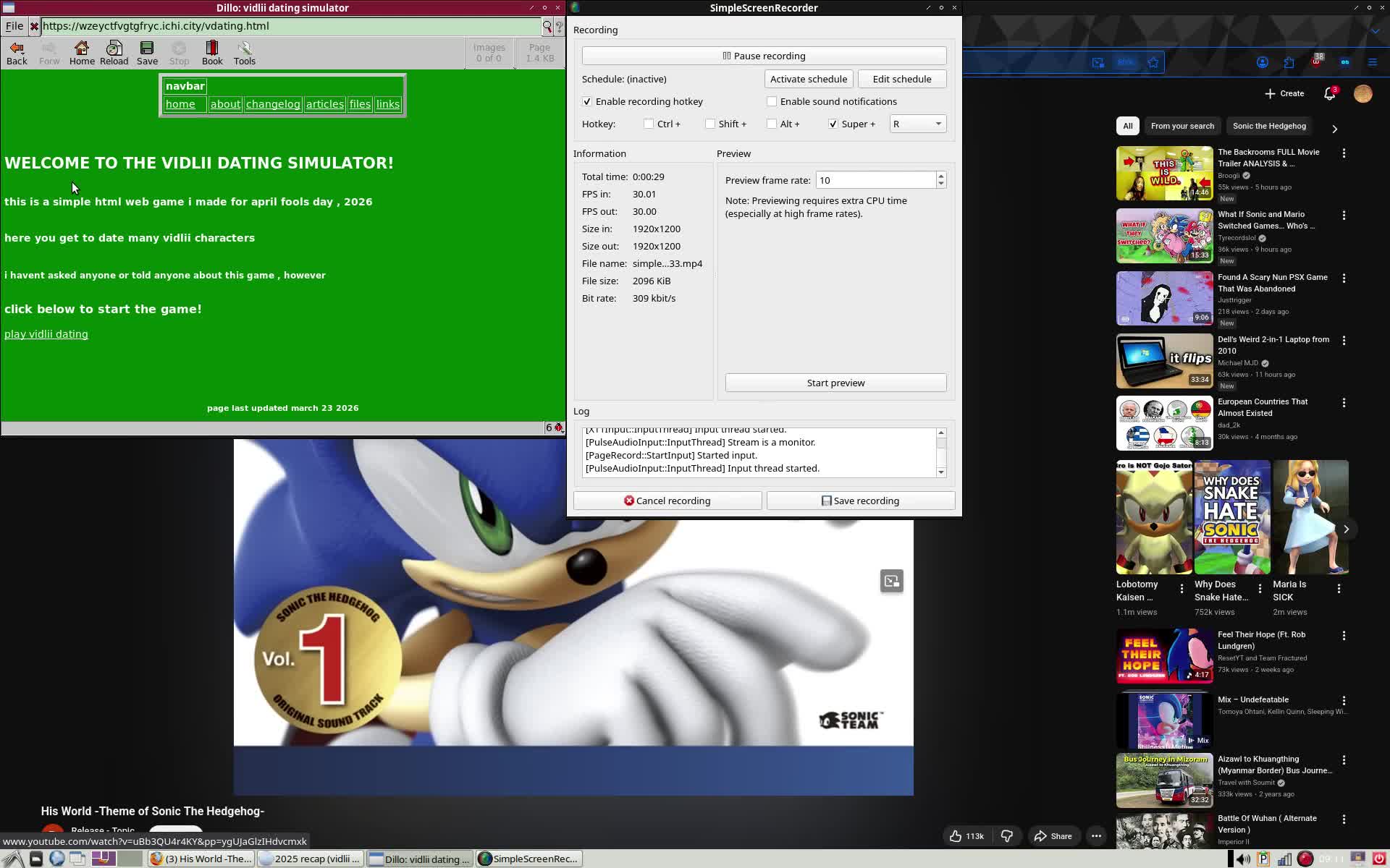 vidlii dating simulator
