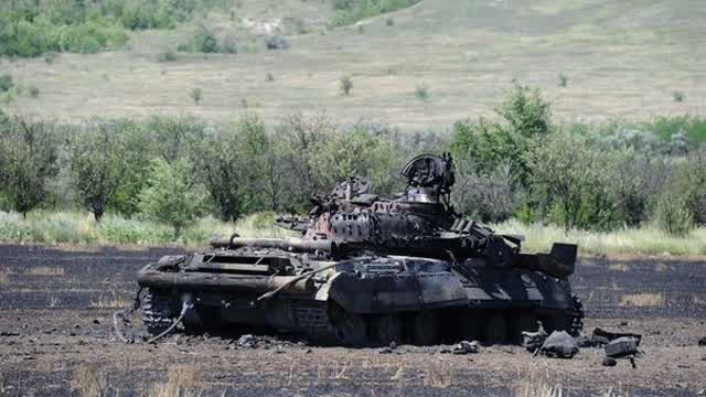 Destruction of Ukrainian armored vehicles.