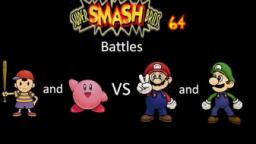 Super Smash Bros 64 Battles #22: Ness and Kirby vs Mario and Luigi