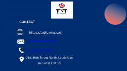 Finding AMA Towing Services in Lethbridge: TNT Towing