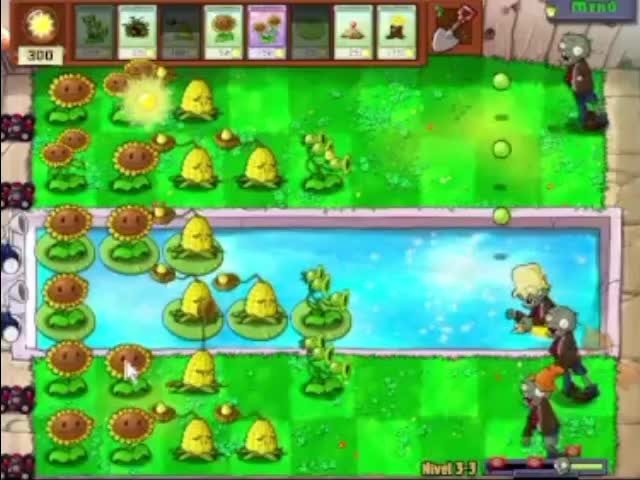 Plantas contra zombies - nivel 3-3 av 2