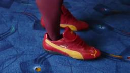 Jana shows her Puma Speed Cat red yellow