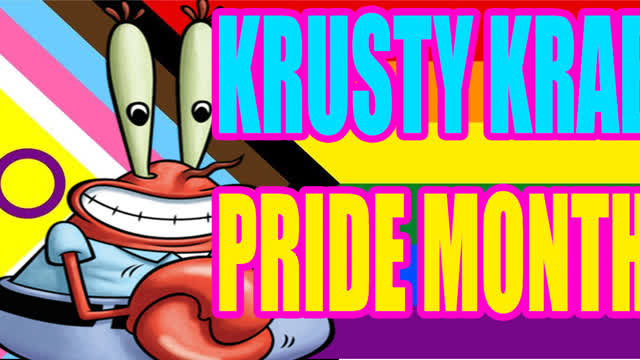 The Krusty Krab celebrating Pride Month