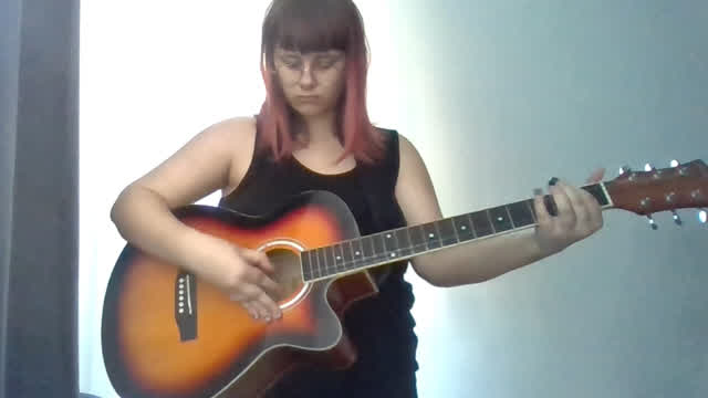 playing i think i would die by hole (intro) and flipping you off