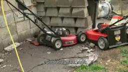 3 HP horse power electric lawn mower destruction