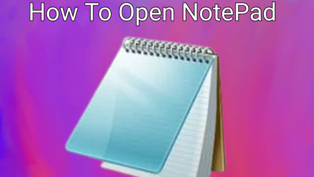 How to Open Notepad