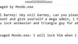 I Told Evil Barney to lock Animaster in Private Message!