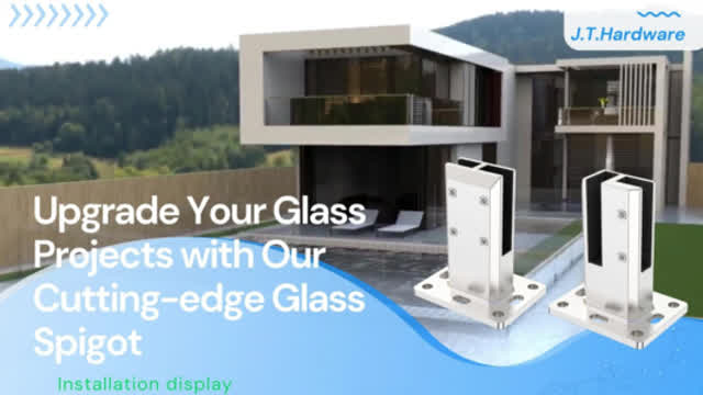 Elevate Your Space with Our Cutting-Edge Glass Spigot！#glassspigot #glassfence #glassrailing