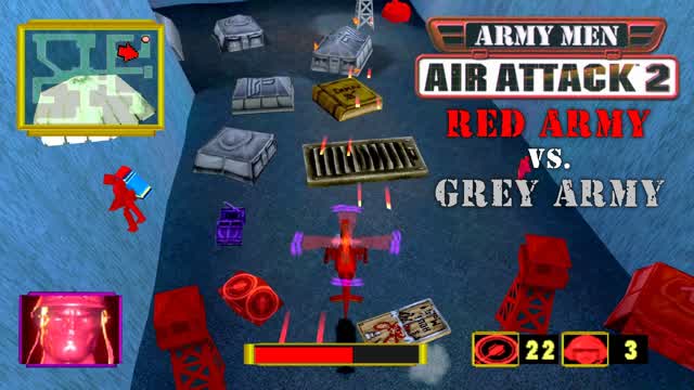Red vs Gray demo mod test 1 - Army Men Air Attack 2 (PS1)