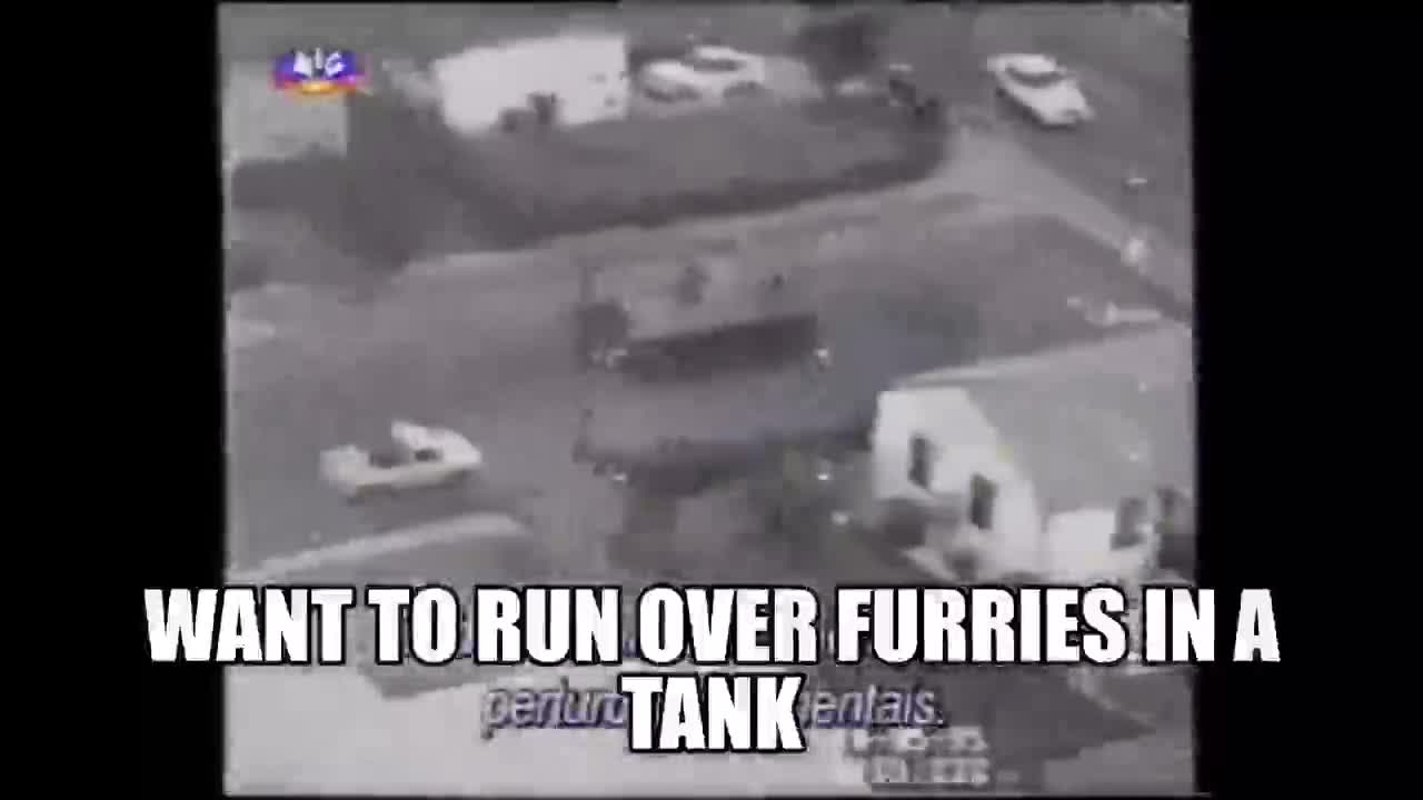 running over furries in a tank (repost if you also want to run over furries in a tank)