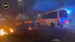 Riots broke out on the streets of The Hague, Netherlands