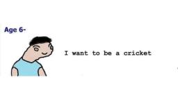 i want to be a cricket