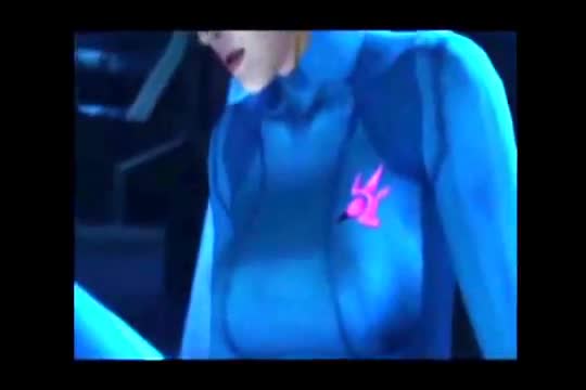 Samus enjoys chicken and waffles.