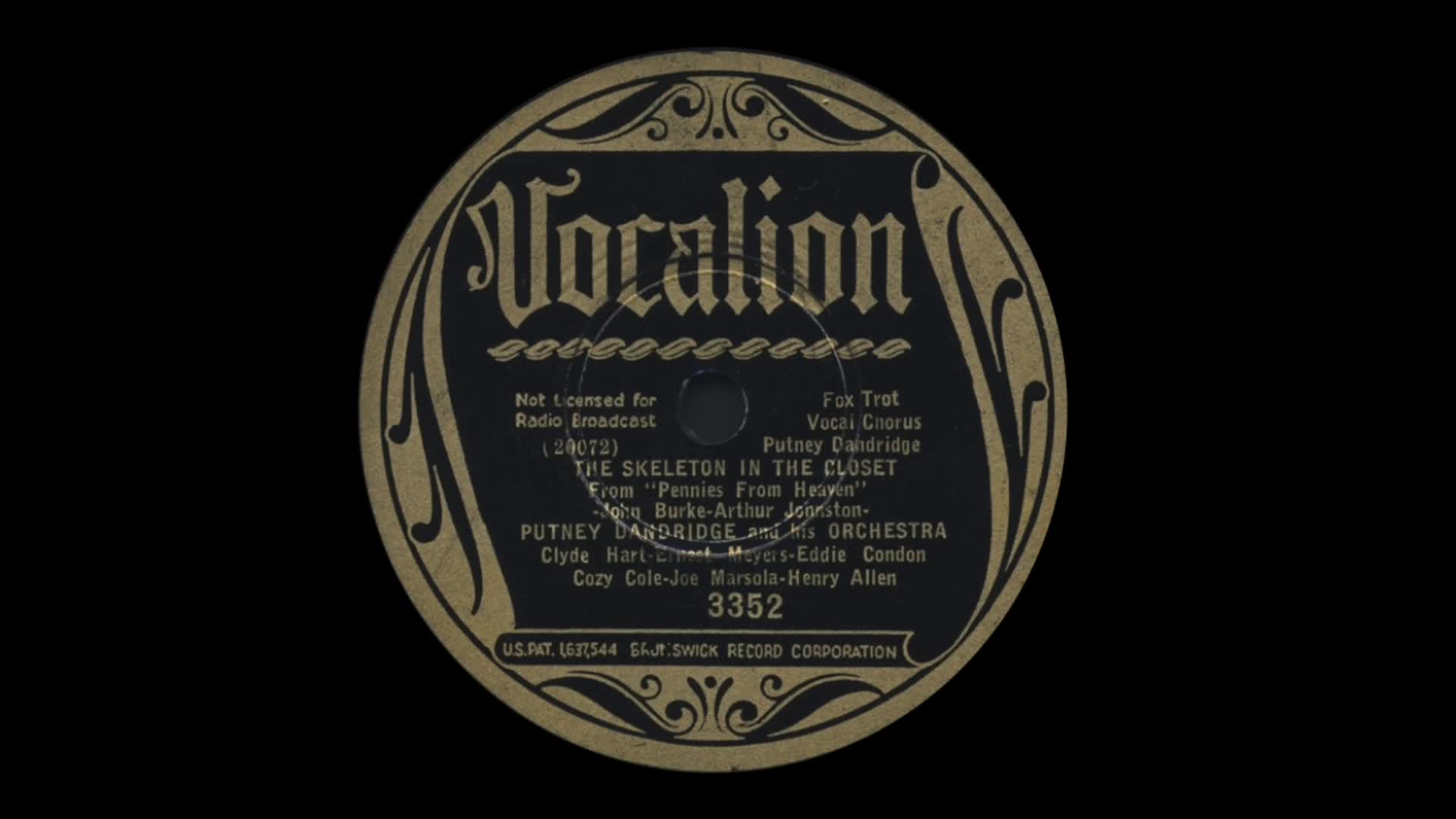 The Skeleton In The Closet — Putney Dandridge And His Orchestra (1936)