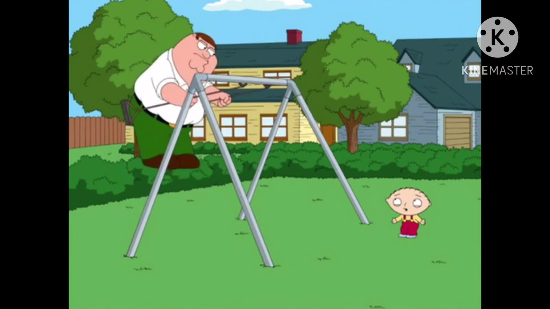 Peter jumps off the swing to heaven