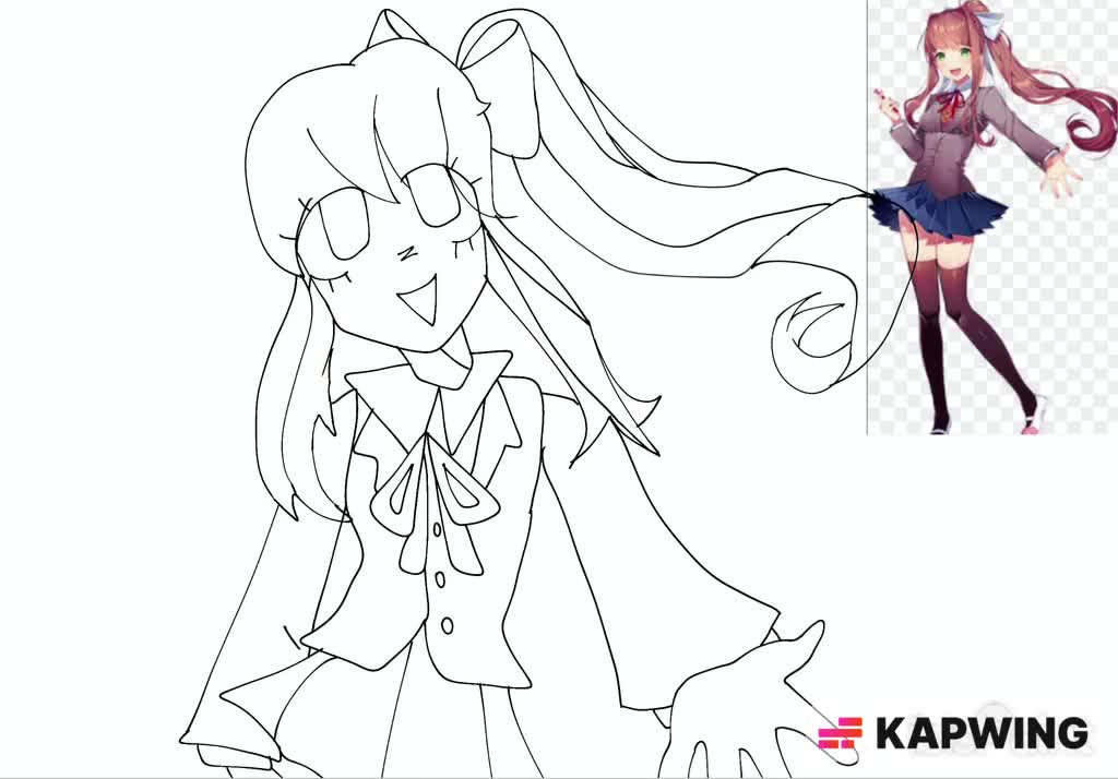 Monika DDLC Speedpaint