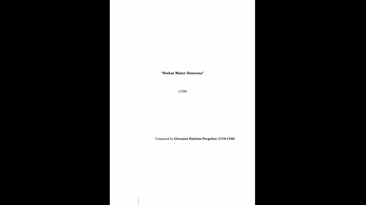 Giovanni Battista Pergolesi - Stabat Mater Dolorosa