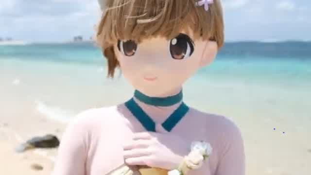 kigurumi on Okinawa Beach