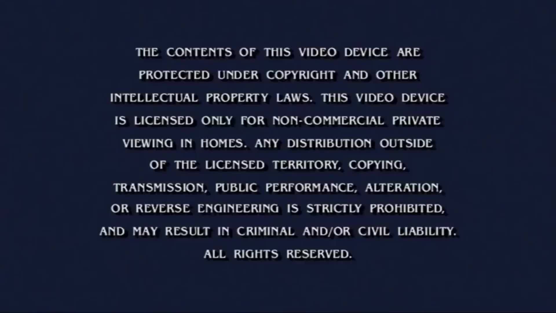 FBI Warning and RapidBurger DVD Logo