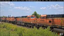 Railfanning in Oklahoma City, OK (7/31/2021) (Part 4) (Ft. Virtual Railfan, NOT MINE)