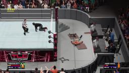 WWE 2K18 Extreme Moment - Apron Piledriver into Flaming Table