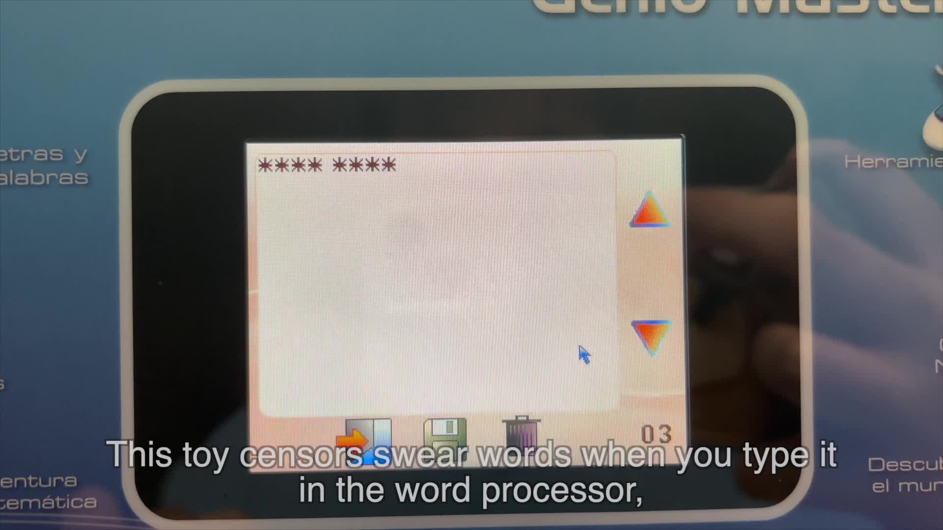 The VTech Colour Notebook censors swear words