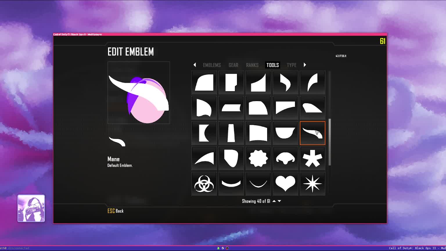 Drawing ww5z as a Black Ops II Emblem
