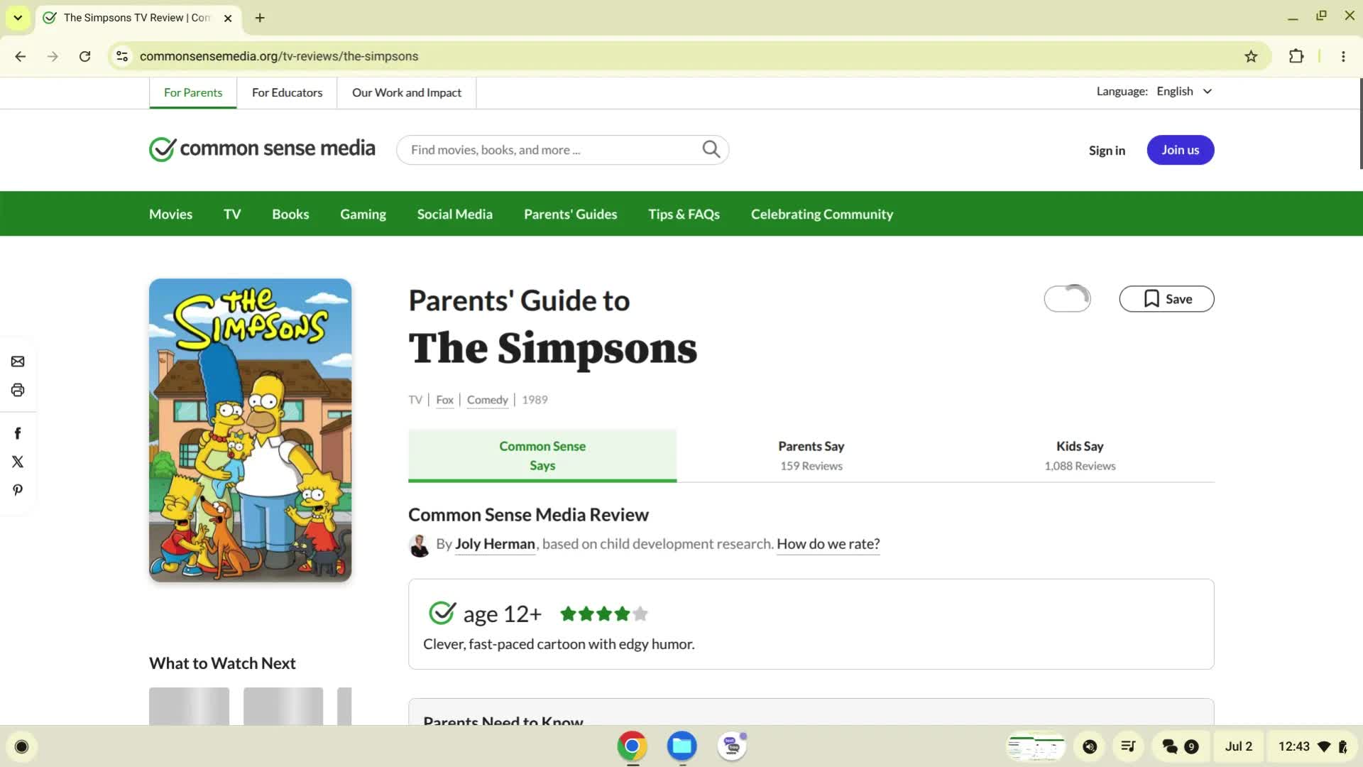 The Simpsons TV Review