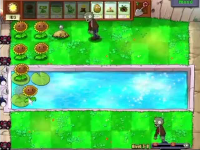 Plantas contra zombies - nivel 3-8