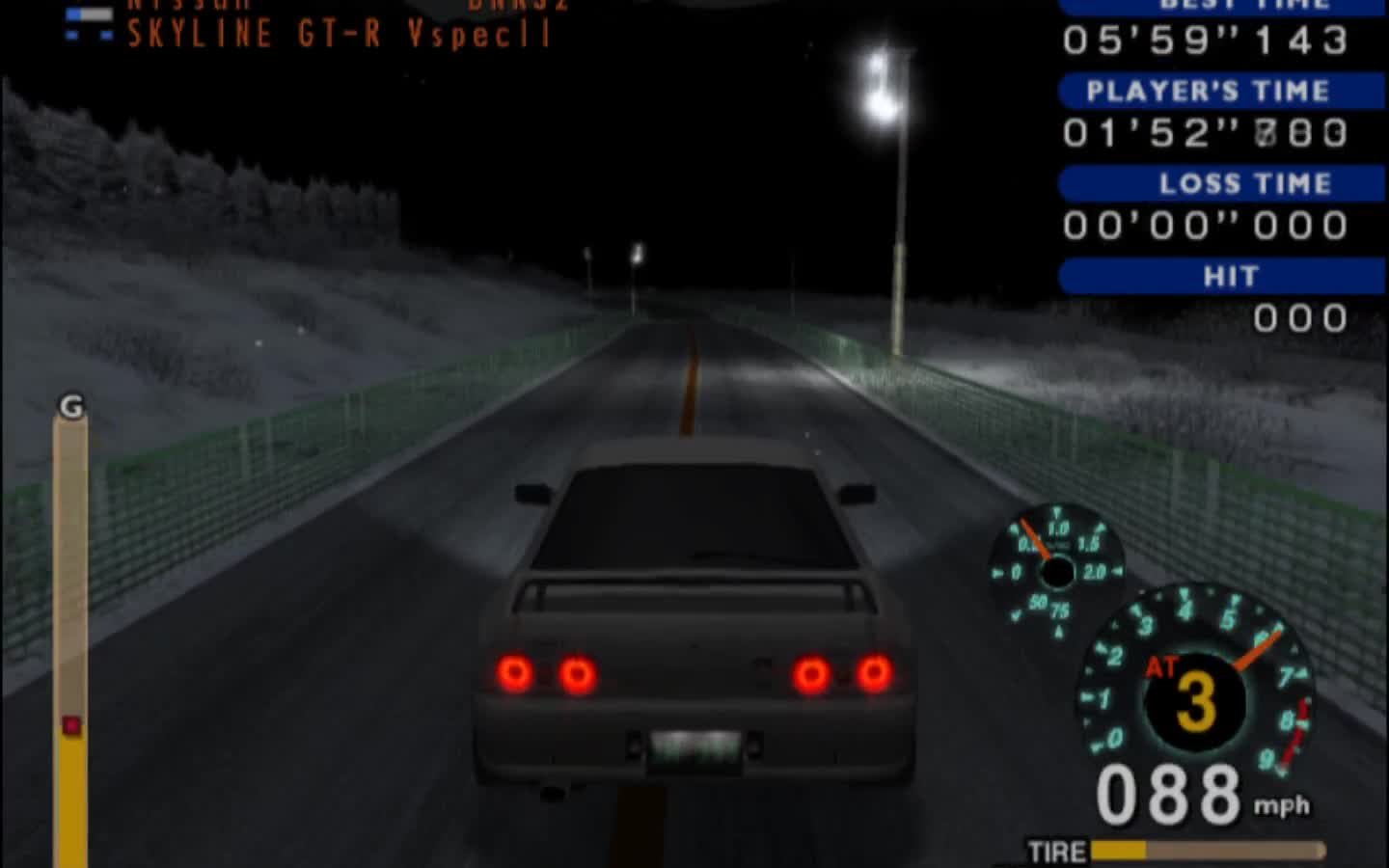 (PCSX2) TXRD:2 Nissan Skyline GT-R V·Spec II on Zao Downhill during a bit of snow