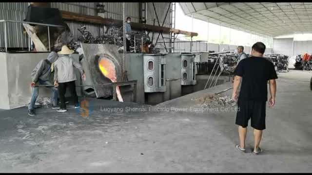 250kg-5t Steel Tilting Furnace Machine Iron Electric Smelting Metal Melting Induction Furnace