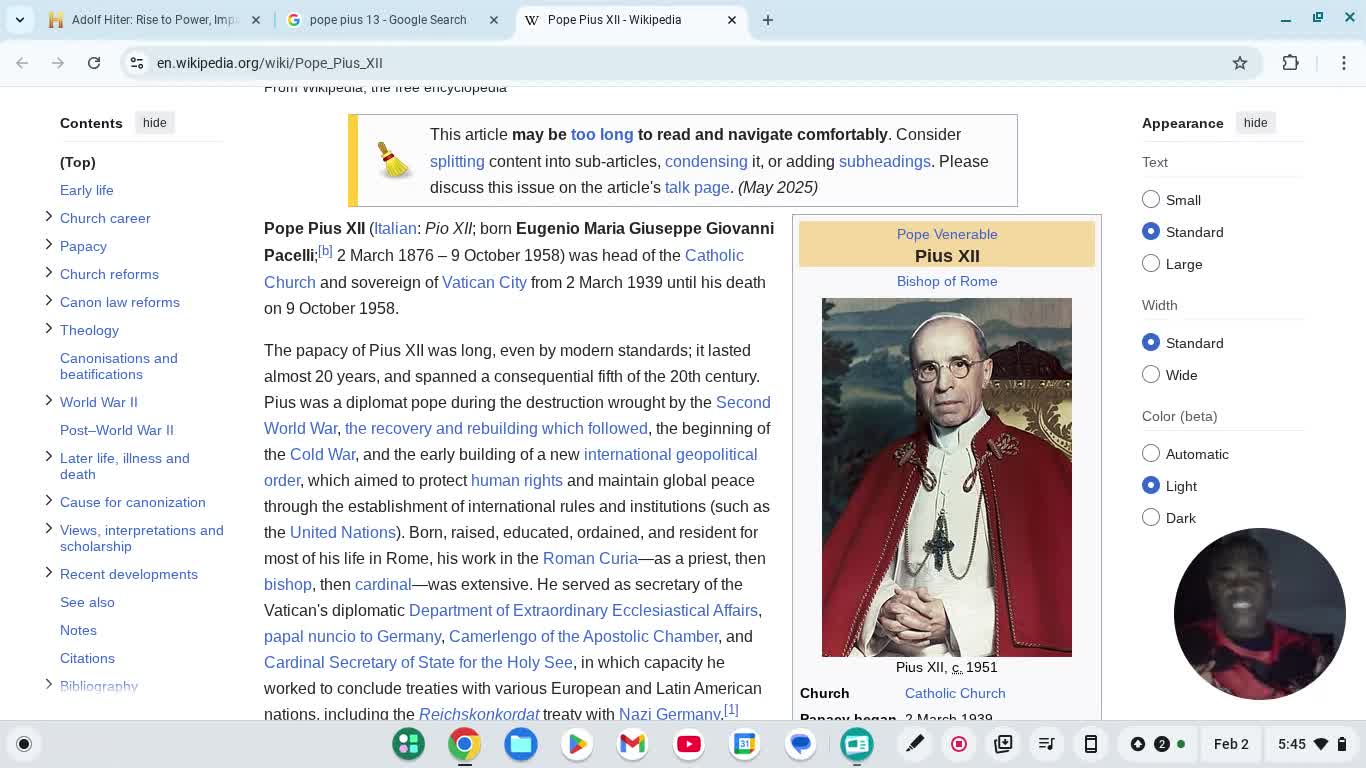 Hitler was a known puppet compared to Pope Pius XIII Hitler was a known puppet compared to Pope Pius XIII