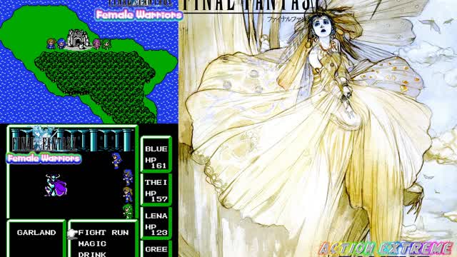 Final Fantasy 1: Female Warriors Rom Hack (Nes) - Female Warriors of Light Rescue Princess Sarah