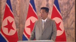 Fragment uroczystego wystąpienia w Korei Północnej 2021-09-12
