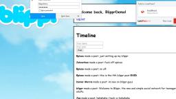 Blippr Demo (old looking social network)